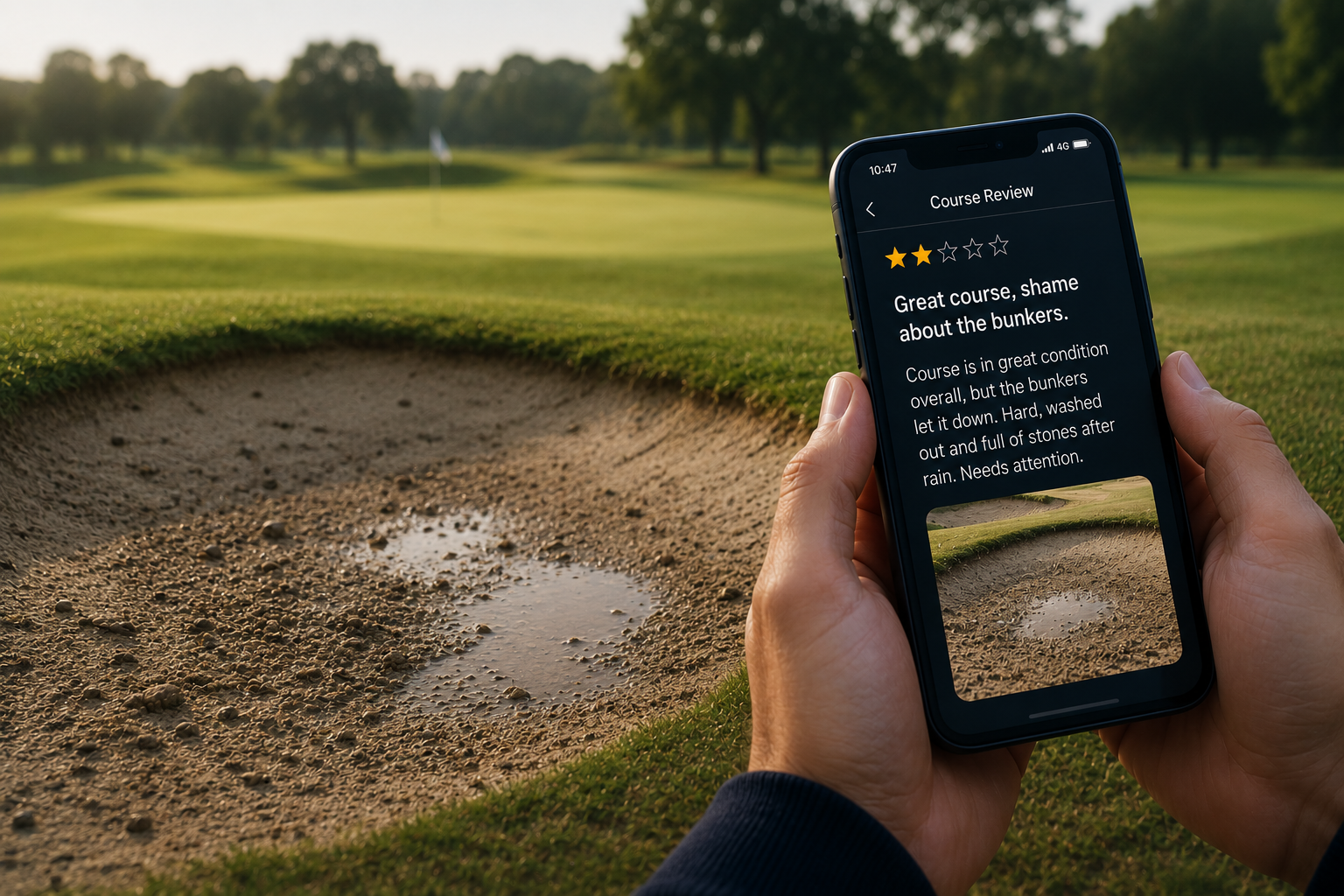 Travelling golfers at a destination course
