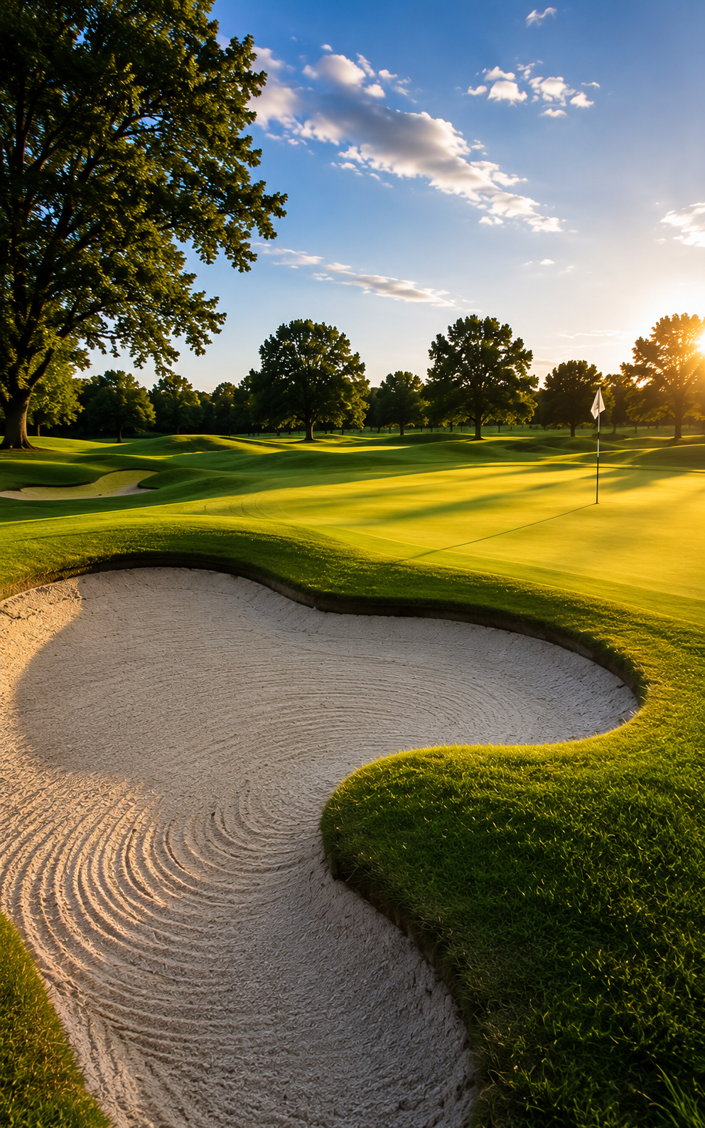 Beautifully maintained premium golf bunker